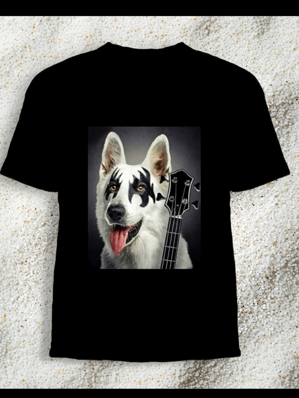 New Gildan graphic dog/guitar black T-Shirt SZ XL Unisex